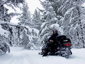 Snowmobiling in Paradise Michigan